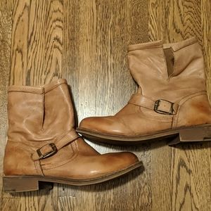 Ankle height faux boots